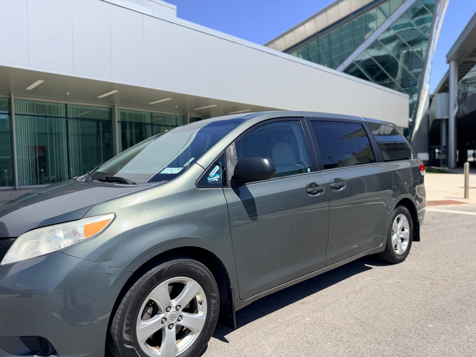 Buffalo Airport taxi van ready for pickup