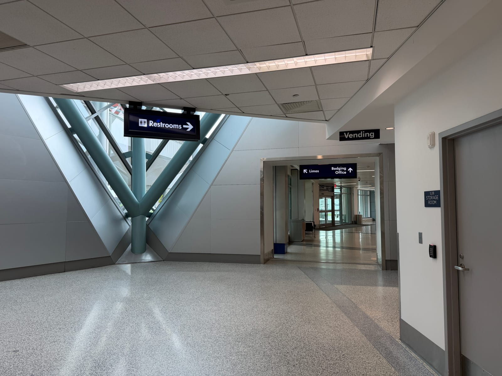 Buffalo Airport baggage claim and ground transportation signage