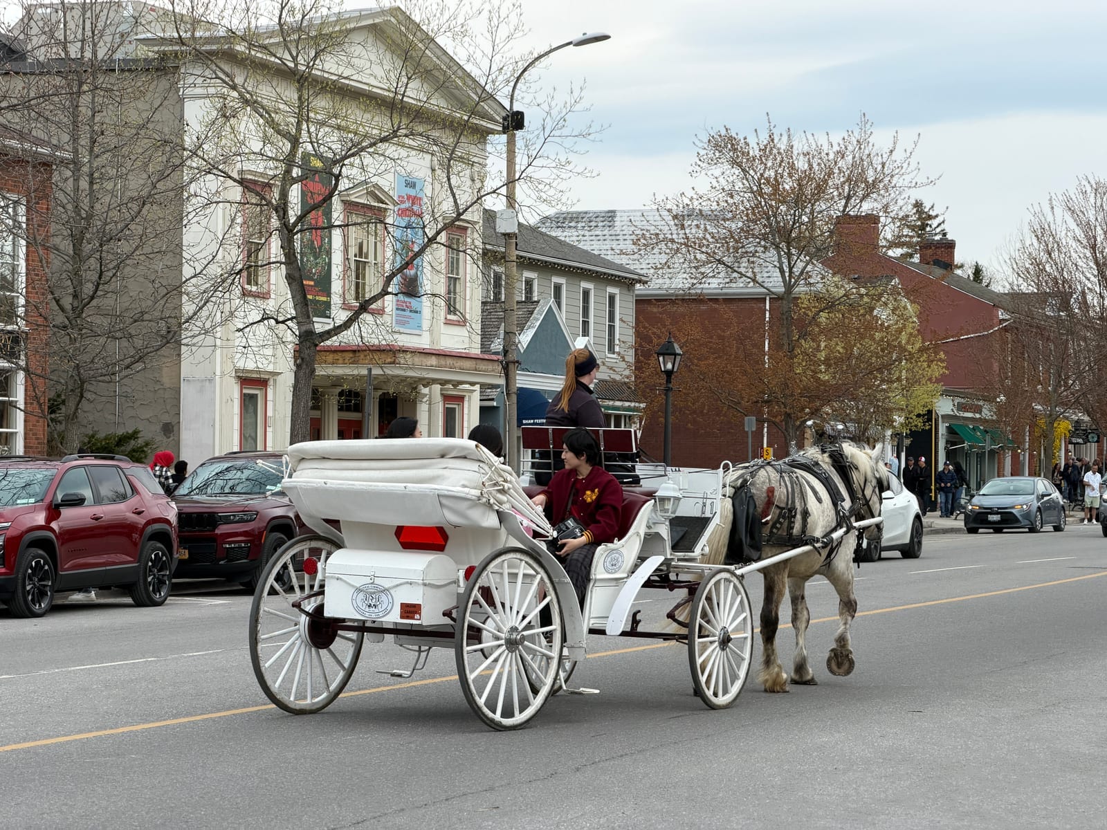 Horse-drawn carriage close up in Old Town Niagara-on-the-Lake