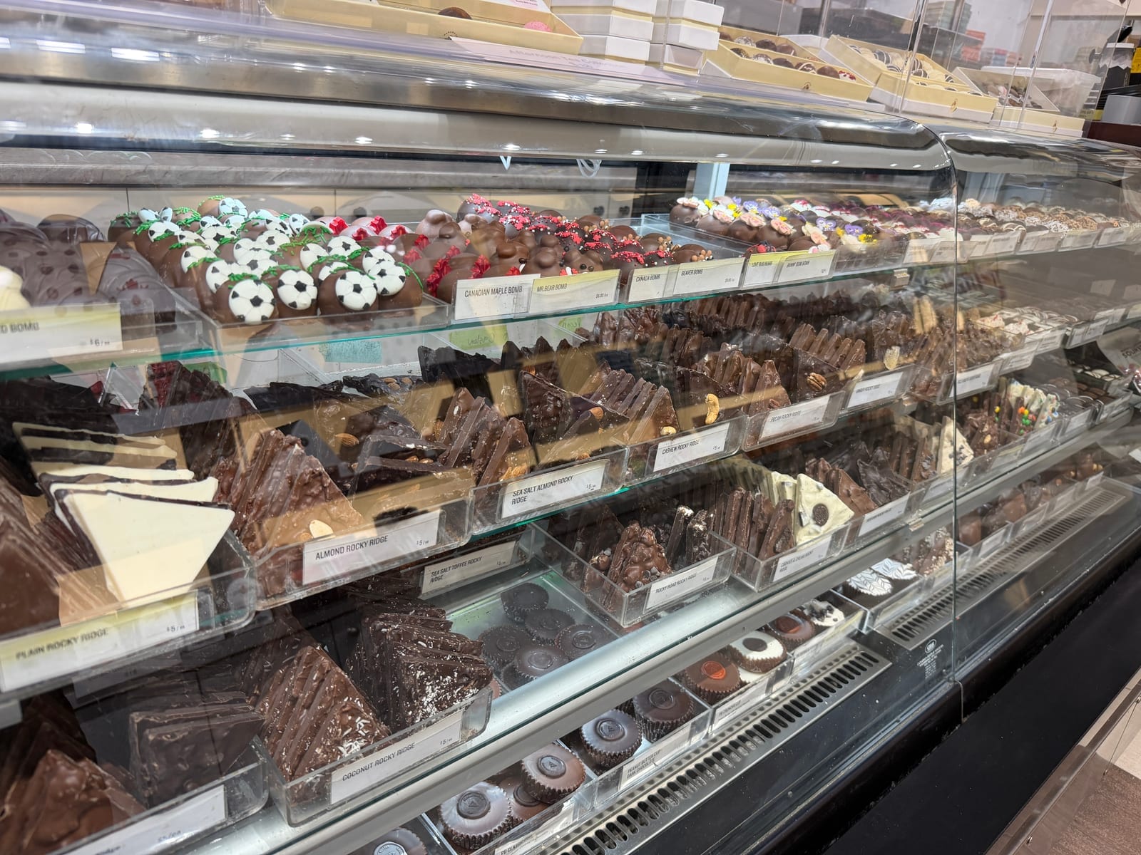 Rocky Mountain Chocolate Factory display
