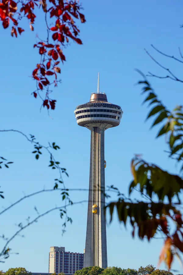 Dinner service at the Skylon Tower revolving dining room