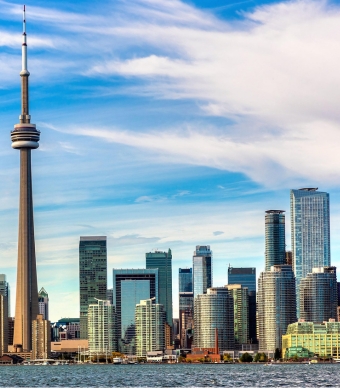 Toronto city skyline from the waterfront